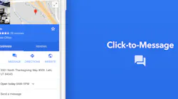Google click to message screen