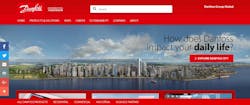 Danfoss website home page Danfoss website home page