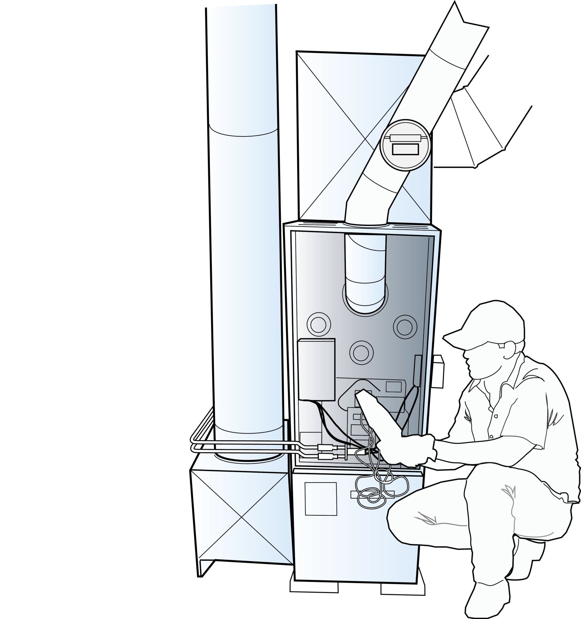 taking furnace updraft reading