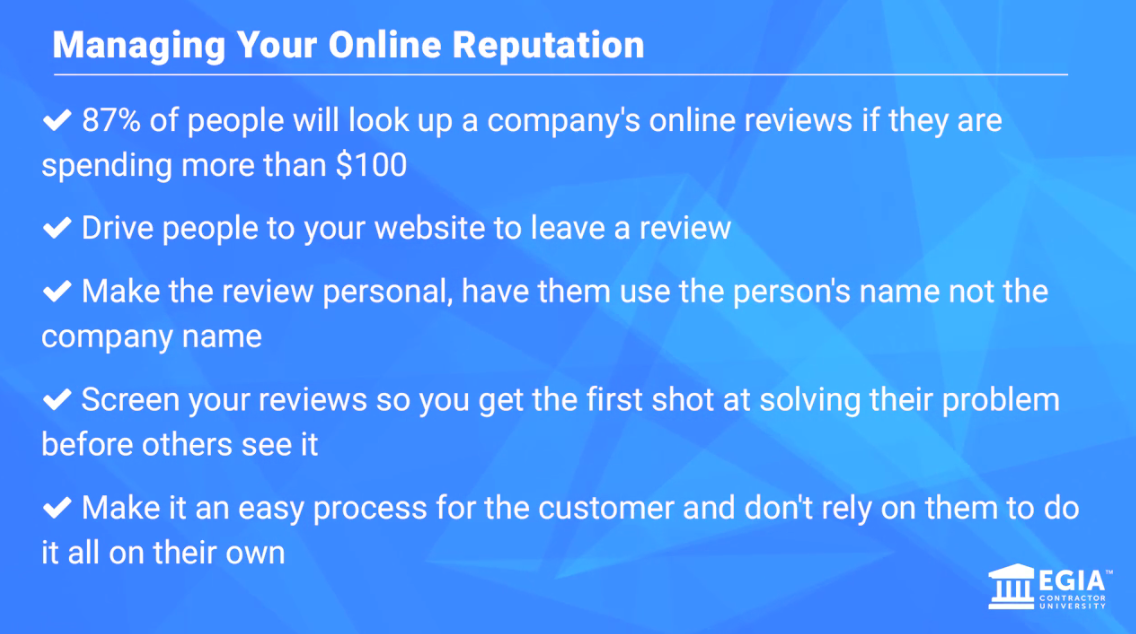Managing Online Reputation