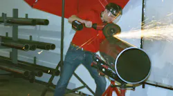 Milwaukee Tool pipe beveler action