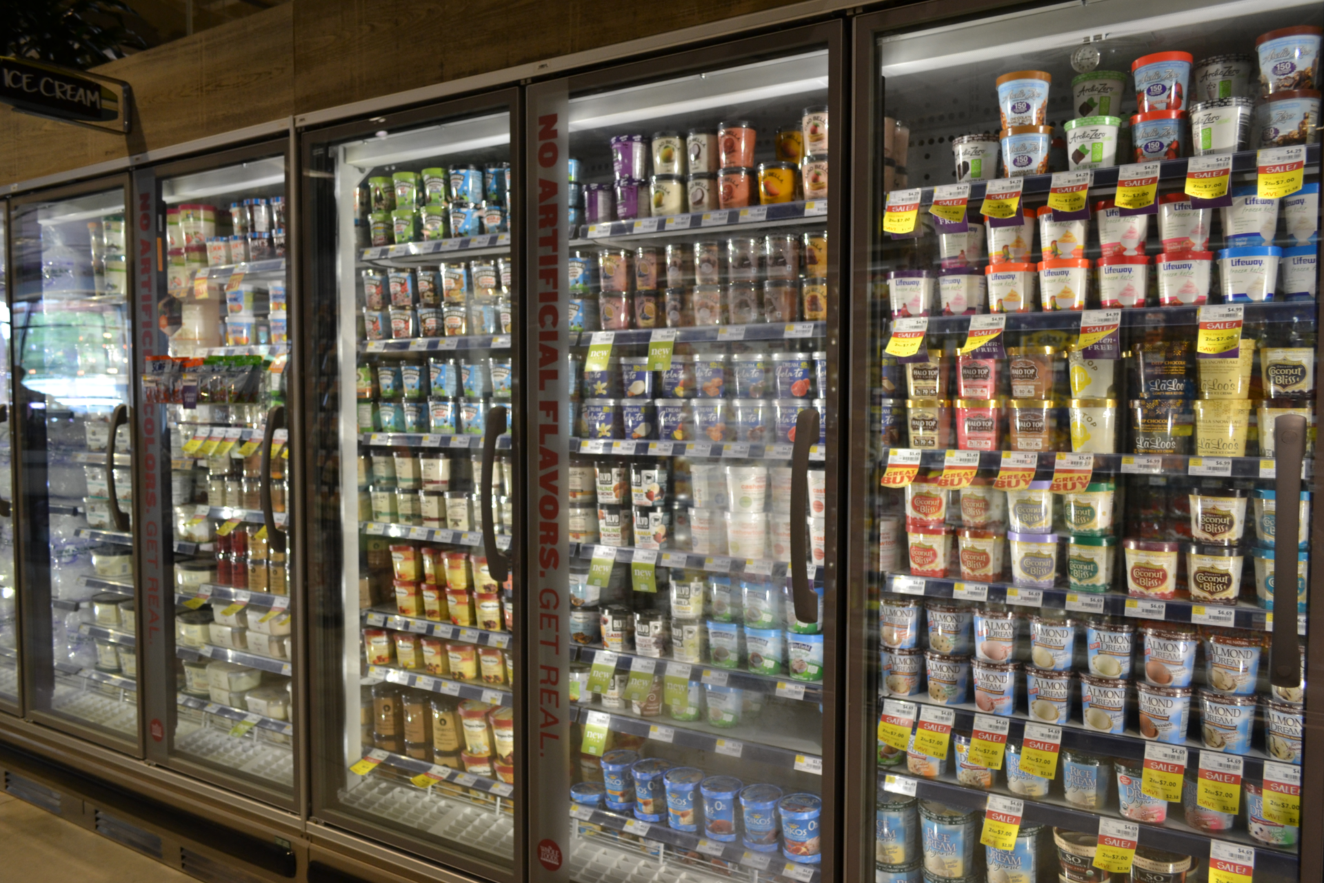 supermarket dairy cases