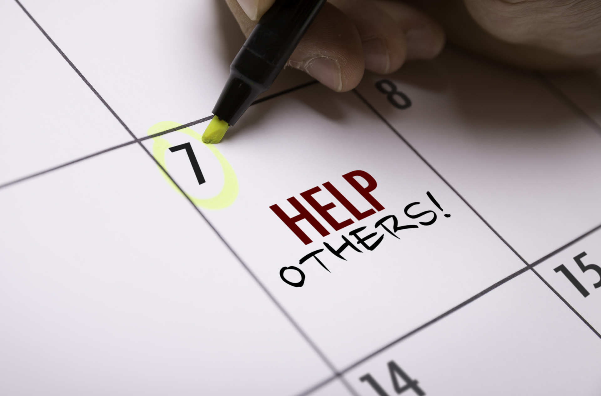 help others calendar note