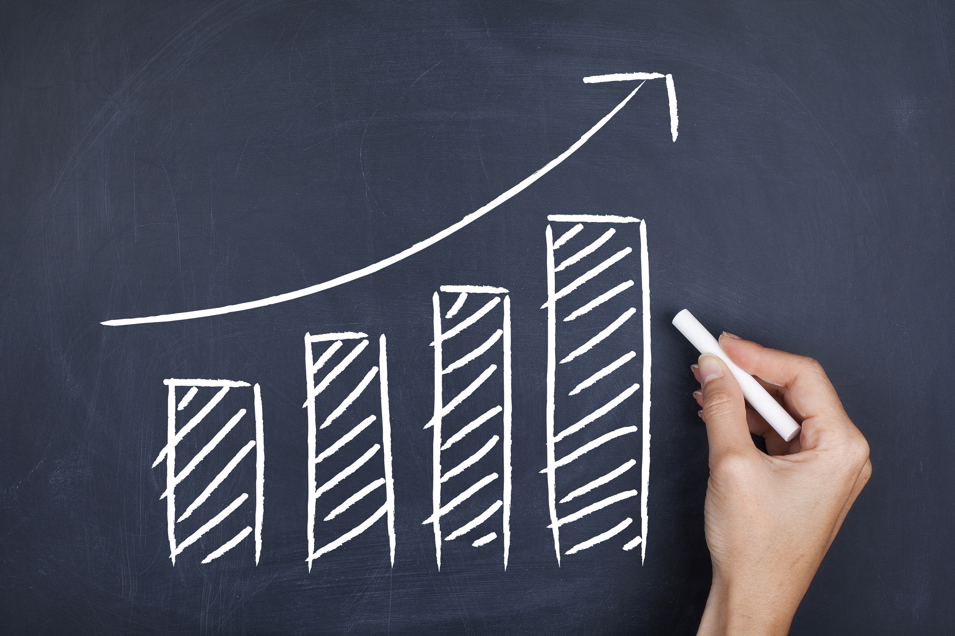 driving revenue chalk drawing