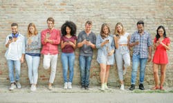 young people using phones young people using phones