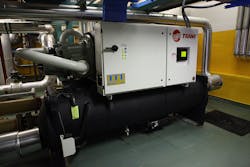 This highefficiency 1000 kW watercooled chiller system replaced two lowefficiency 400 kilowatt kW aircooled chillers at the Intesa Sanpaolo data center This highefficiency 1000 kW watercooled chiller system replaced two lowefficiency 400 kilowatt kW aircooled chillers at the Intesa Sanpaolo data center