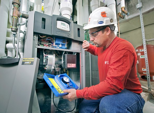 Venting should be checked annually Using the proper test equipment is one way to ensure that therersquos no blockage of sealedcombustion systems exhaust such as that found on this Laars NeoTherm boiler