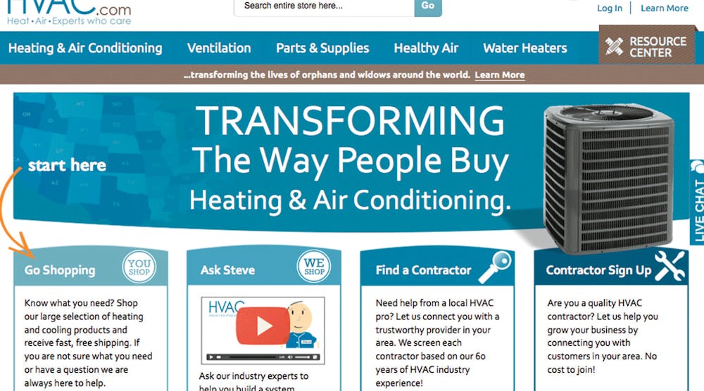 Through HVAC.com, customers across the U.S. have the option of buying systems online and then, either finding an installer through separate channels, or they can provide the HVAC.com team with information related to the size of the home, their comfort needs, and expectations. That information is then put out to bid to area contractors, who submit a bid to HVAC.com.