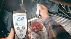 There are many brands of test instruments to help measure Delta T, Delta P, and so on. Pictured here is the testo 925 &mdash; a temperature measuring instrument particularly suitable for use in the field of HVAC (heating, ventilation, and air conditioning).