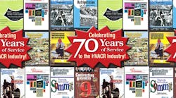 This montage represents many of the cover and name changes that Contracting Business.com has undergone since it began publishing in June 1944.