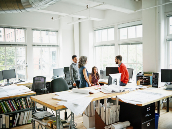 Employees in an HVAC design firm or other related business want to feel as if they belong to a collaborative team Photo by Thomas BarwickGettystock