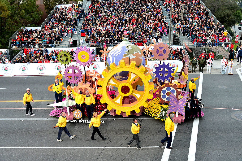 The Rotary Club float at the 125th Tournament of Roses Parade