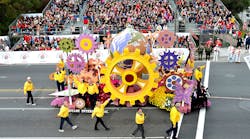 The Rotary Club float attends the 125th Tournament of Roses Parade Presented by Honda on January 1, 2014 in Pasadena, California.