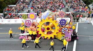 The Rotary Club float attends the 125th Tournament of Roses Parade Presented by Honda on January 1, 2014 in Pasadena, California.