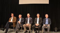 Our 2014 Executive Forum: from left, Brent Schroeder, Gary Michel, John Galyen, Chris Peel, and Mark Kuntz.