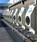 Coolerado M50 units lined up to serve the Kellogg&apos;s facility.
