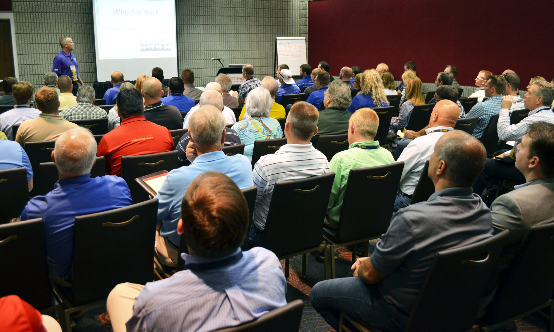 Steve Miles gives a branding presentation during Comfortech 2014