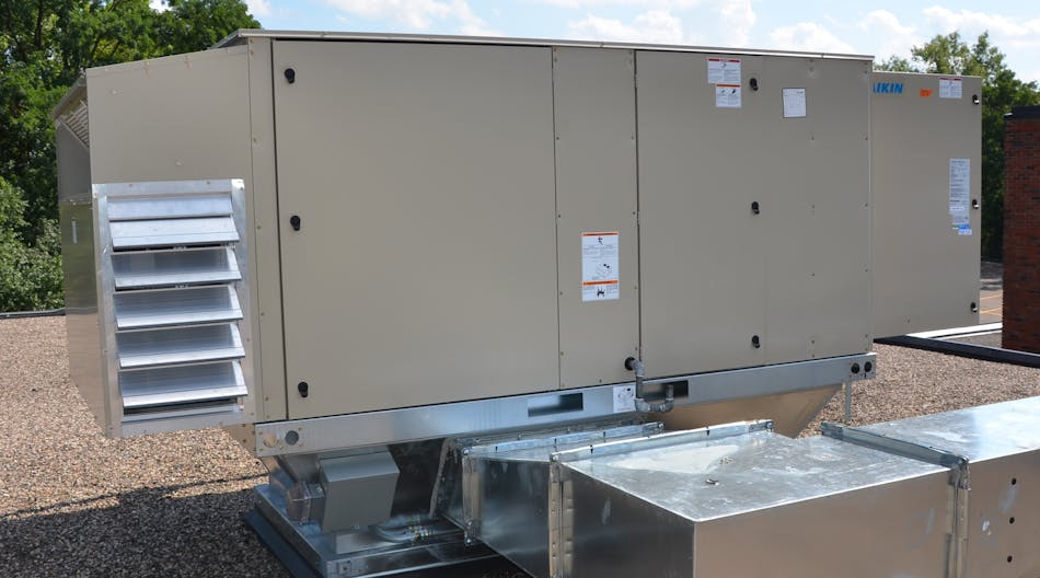 Bethel University administrators chose to replace the existing equipment with Rebel rooftop units from Daikin Applied. This enables them to take advantage of direct expansion technology and avoid high chilled water use from its central chiller plants.