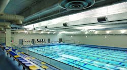 Chemical odors from the swimming pool can&rsquo;t be detected anywhere in the Levine Center, thanks to Lea Burt&rsquo;s mechanical and ventilation design.
