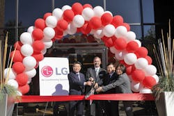Serving as ribboncutters at the LG opening are from left Mr William Cho president LG Electronics USA Kevin McNamara senior vice president LG Air Conditioning Systems Mr HwanYong Nho presidentCEO Air Conditioning amp Energy Solution Company and Ellen Kim senior vice president and AE leader for LG Electronics USA Photo John Amis Serving as ribboncutters at the LG opening are from left Mr William Cho president LG Electronics USA Kevin McNamara senior vice president LG Air Conditioning Systems Mr HwanYong Nho presidentCEO Air Conditioning amp Energy Solution Company and Ellen Kim senior vice president and AE leader for LG Electronics USA Photo John Amis