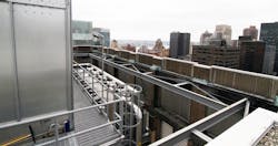 The CALMAC ice storage tanks are visible in the lower level of the TIAACREF building39s rooftop assembly The CALMAC ice storage tanks are visible in the lower level of the TIAACREF building39s rooftop assembly