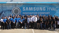 Samsung HVAC employees and the Roadshow team welcomed a large group of contractors to Samsung&apos;s Roanoke, Tex. headquarters.