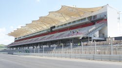 A section of the grandstand at the Formula 1 track in Austin TX A section of the grandstand at the Formula 1 track in Austin TX