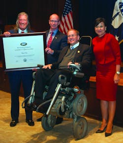 John Hazen White Jr Chairman and CEO of Taco Comfort Solutions holds the US Department of Commerce ldquoErdquo Award at Mondayrsquos ceremony in Washington DC With him are Wil VandeWiel Taco chief operating officer Rhode Island Congressman James Langevin and Penny Pritzker US Secretary of Commerce John Hazen White Jr Chairman and CEO of Taco Comfort Solutions holds the US Department of Commerce ldquoErdquo Award at Mondayrsquos ceremony in Washington DC With him are Wil VandeWiel Taco chief operating officer Rhode Island Congressman James Langevin and Penny Pritzker US Secretary of Commerce
