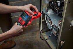 A wireless 35in LCD display screen allows users to comfortably view images in any position from upto15 feet away Milwaukee Tool A wireless 35in LCD display screen allows users to comfortably view images in any position from upto15 feet away Milwaukee Tool