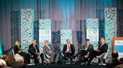 John Galyen, president, Danfoss North America, participates in a plenary panel at the 2016 Energy Efficiency Global Forum alongside Dr. Fatih Birol, executive director, International Energy Agency; Kateri Callahan, president, Alliance to Save Energy; Mark Kenber, CEO, The Climate Group; and Rachel Kyte, CEO, Sustainable Energy for All (SE4All), to discuss international efforts to advance energy efficiency and double energy productivity.