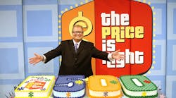 Host Drew Carey celebrates his 500th &apos;The Price Is Right&apos; television show at CBS Television City on February 1, 2010 in Los Angeles, California. (Photo by Frederick M. Brown/Getty Images)