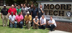 Moore Tech students who worked on the installation. All photos courtesy RectorSeal.