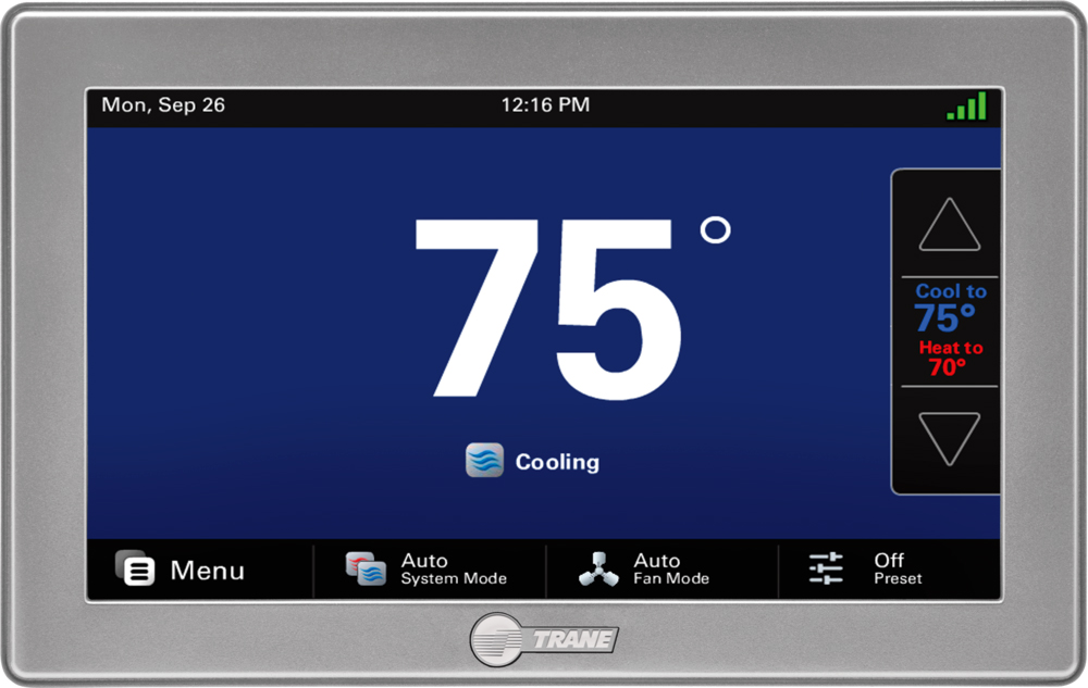 Throught ComfortLink II Trane dealers can tap into Nexia Diagnostics a service tool that enables dealers to remotely access and view real time HVAC system data