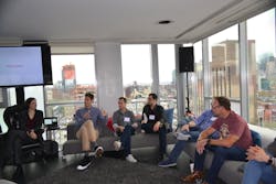 Appearing at Honeywell39s ldquoSmart Tech Smarter Expertsrdquo event were from left Stacey Higginbotham of IoT PodcastStacey on IOT Linden Tibbets Co Founder amp CEO IFTTT Ted Booth Senior Director of Honeywellrsquos User Experience Honeywell Andrew Thomas cofounder and Chief Revenue Officer SkyBell Rob Martens Futurist Director amp Vice President of Strategy amp Partnerships Schlage Brett Worthington Vice President of Global Business Development Samsung SmartThings Not pictured is Martin Heckmann Director Appearing at Honeywell39s ldquoSmart Tech Smarter Expertsrdquo event were from left Stacey Higginbotham of IoT PodcastStacey on IOT Linden Tibbets Co Founder amp CEO IFTTT Ted Booth Senior Director of Honeywellrsquos User Experience Honeywell Andrew Thomas cofounder and Chief Revenue Officer SkyBell Rob Martens Futurist Director amp Vice President of Strategy amp Partnerships Schlage Brett Worthington Vice President of Global Business Development Samsung SmartThings Not pictured is Martin Heckmann Director