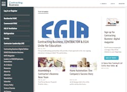 The content you have come to know and trust from Contracting Business is readily accessible through our new drop down menu on the upper left hand corner of the site The content you have come to know and trust from Contracting Business is readily accessible through our new drop down menu on the upper left hand corner of the site