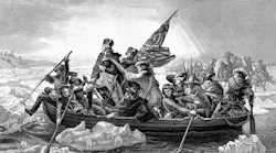 Washington crossing Delaware River