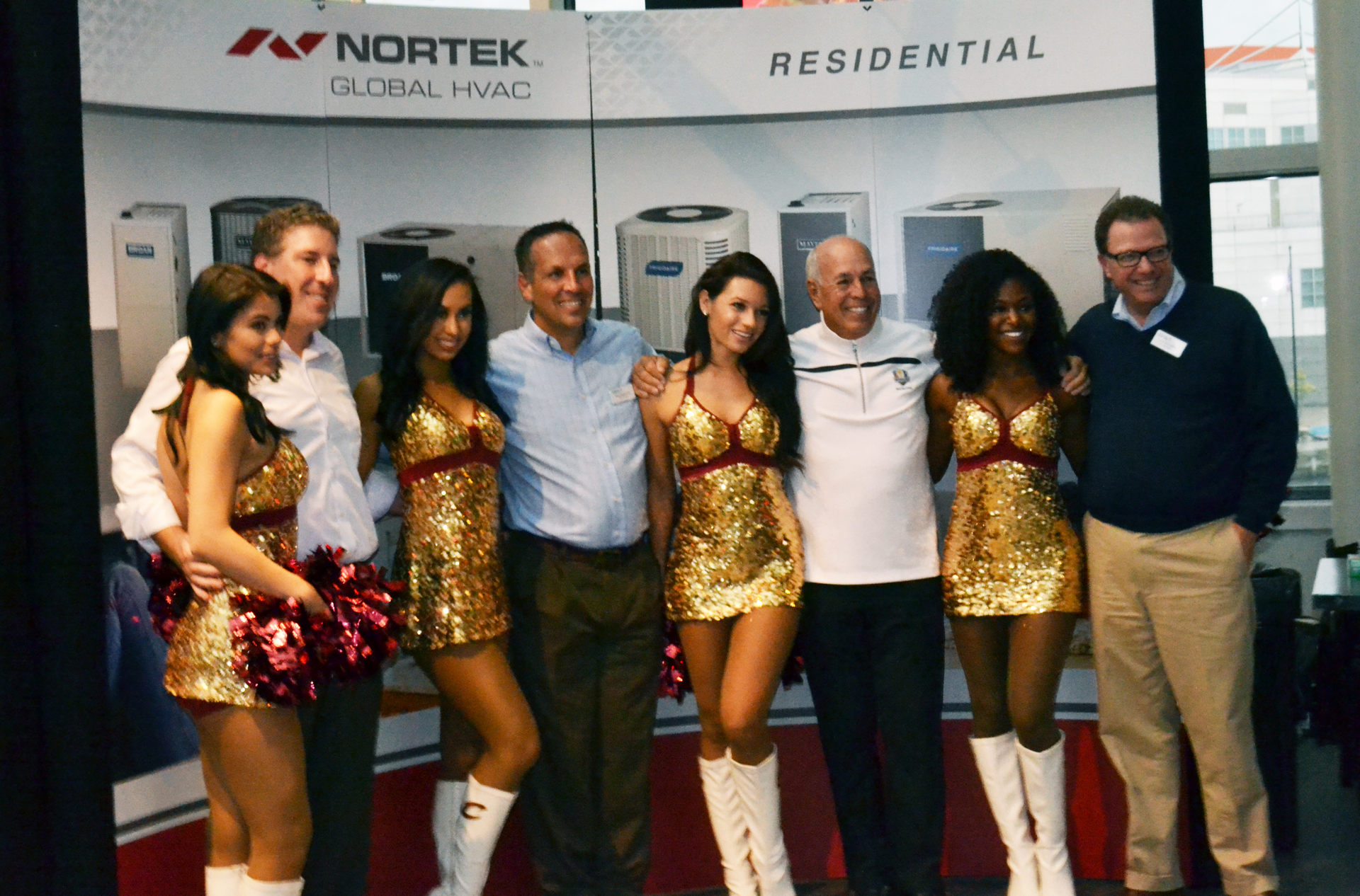 sales guys and cavs cheerleaders