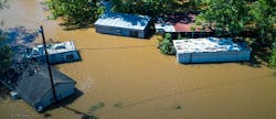 flooded Texas homes flooded Texas homes