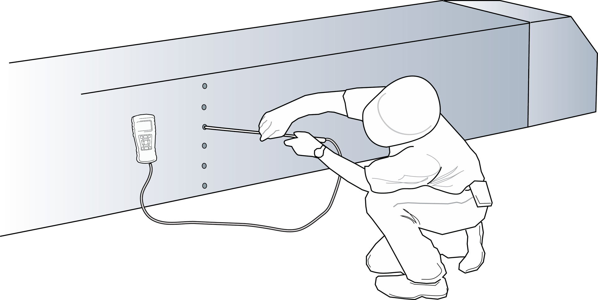 taking a duct traverse reading