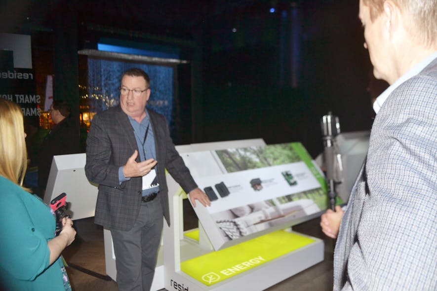 Scott Harkins, vice president/general manager, Resideo Connected Homes, provided media guests and channel partners with in-depth descriptions of the Resideo offerings.
