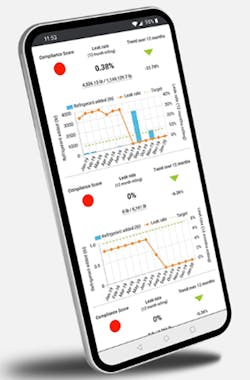 Example of a Parasense refrigerant display on a smartphone. Example of a Parasense refrigerant display on a smartphone.
