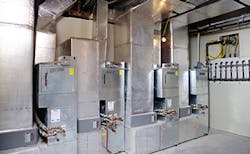 Basement installation of SDHV air handlers. Basement installation of SDHV air handlers.