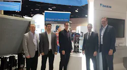 Present at the announcement were, from left: Shane Angle, Matt Dodds, Mark Bills, Mike Schwartz, Brent Schroeder.