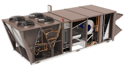 Johnson Controls 'Select' (back of unit). Units are optimized with the latest proprietary advances in modeling technology to help preemptively identify issues, and an optional Mobile Access Portal offers remote diagnostic monitoring for fewer trips to the job site. Johnson Controls 'Select' (back of unit). Units are optimized with the latest proprietary advances in modeling technology to help preemptively identify issues, and an optional Mobile Access Portal offers remote diagnostic monitoring for fewer trips to the job site.