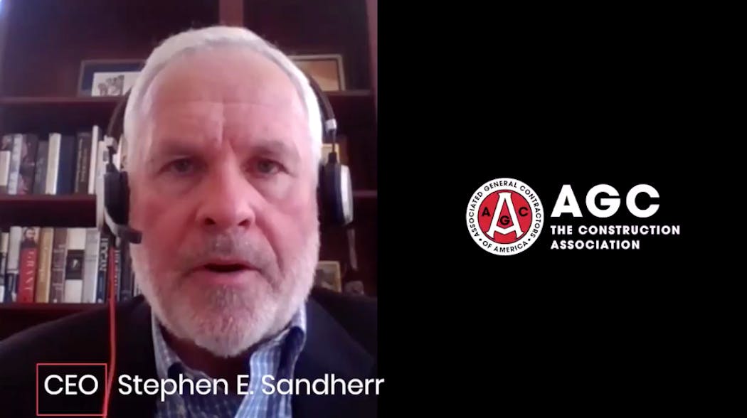 Stephen E. Sandherr delivered a message to AGC membership today over social media channels.