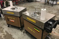 Murphy Co. designed its own portable handwashing stations, an idea generated by Vice President Scott McIntosh. Murphy Co. designed its own portable handwashing stations, an idea generated by Vice President Scott McIntosh.