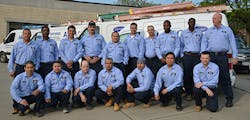 A representative group of AMHAC’s technicians are ready to venture out for the day. A representative group of AMHAC’s technicians are ready to venture out for the day.