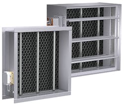 Greenheck's AMD line of Air Measuring Dampers combine an accurate airflow measuring station and a low leakage control damper into one compact unit. Greenheck's AMD line of Air Measuring Dampers combine an accurate airflow measuring station and a low leakage control damper into one compact unit.