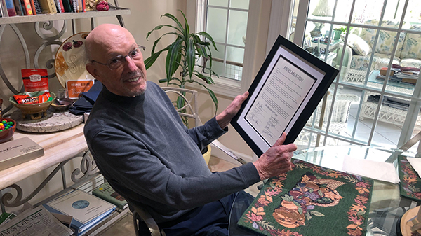 Jim Mc Dermott With Proclamation 5fd8bd2350d09