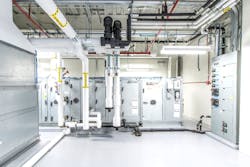 The limited space available for equipment posed a project challenge, which Wiegmann was able to overcome through careful planning and coordination with other trades. The limited space available for equipment posed a project challenge, which Wiegmann was able to overcome through careful planning and coordination with other trades.